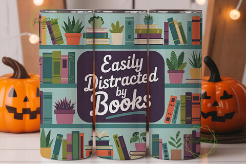 Book Lover Tumbler Wrap PNG Sublimation PixelChick 