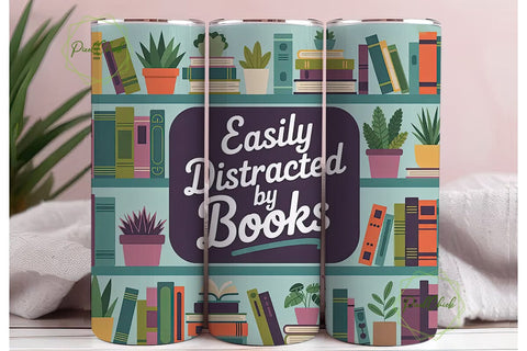 Book Lover Tumbler Wrap PNG Sublimation PixelChick 