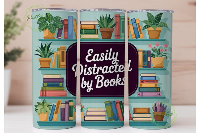 Book Lover Tumbler Wrap PNG Sublimation PixelChick 