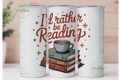 Book Lover Tumbler Wrap PNG Sublimation PixelChick 