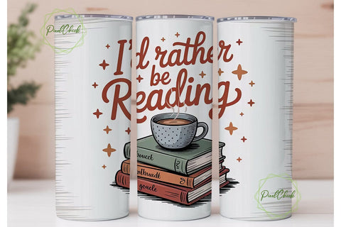 Book Lover Tumbler Wrap PNG Sublimation PixelChick 