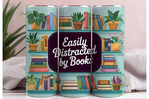 Book Lover Tumbler Wrap PNG Sublimation PixelChick 