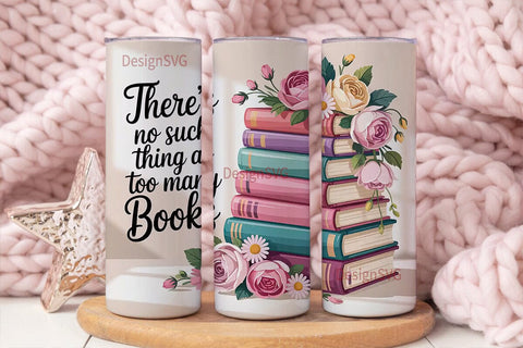 Book Lover Tumbler Wrap Sublimation DesignSVG 