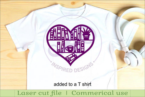 Book lovers heart wall sign, SVG file. vector sign SVG APInspireddesigns 