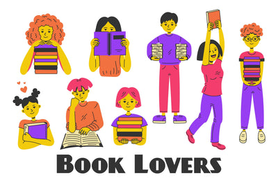 Book Lovers Illustrations PNG Clipart Sublimation Rin Green 