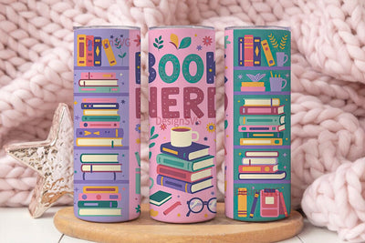 Book Nerd 20oz Tumbler Wrap Sublimation DesignSVG 