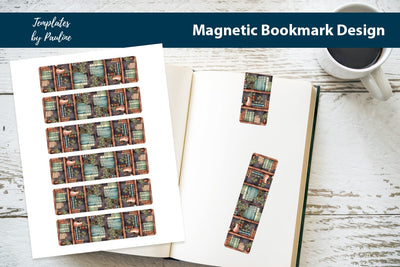 Book nerd printable magnetic bookmark SVG Templates by Pauline 