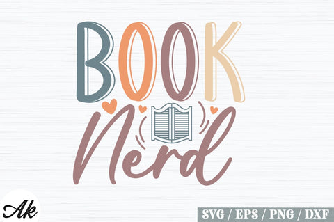 Book Nerd Retro Design SVG akazaddesign 