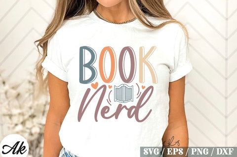 Book Nerd Retro Design SVG akazaddesign 