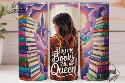 Book Queen 20oz Tumbler Wrap Sublimation sassyprint 