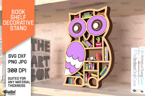 Book Shelf Decorative Stands Laser Cut Bundle. Home Decor SVG SVG Evgenyia Guschina 