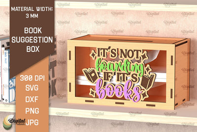 Book Suggestion Box Laser Cut. Suggestion Box SVG Design SVG Evgenyia Guschina 