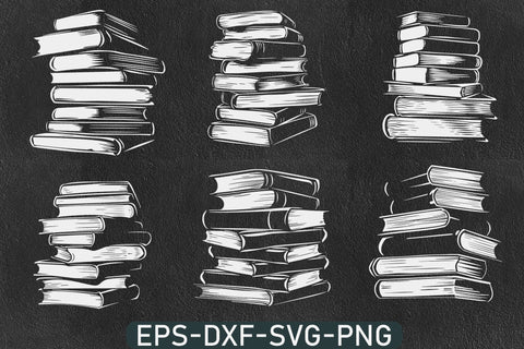 Book Svg, Books Silhouette, Stack of books Svg, Back To School Svg SVG DesignDestine 