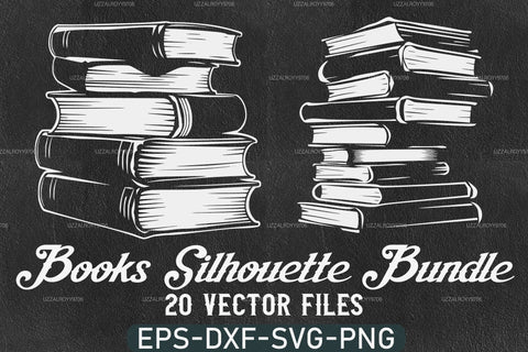 Book Svg, Books Silhouette, Stack of books Svg, Back To School Svg SVG DesignDestine 