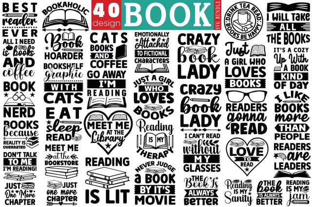 Book SVG Bundle,Reading SVG Bundle SVG Angelina750 