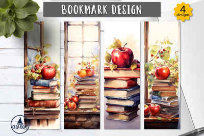 Book teacher bookmarks | Watercolor bookmark sublimation Sublimation Olga Boat Design 