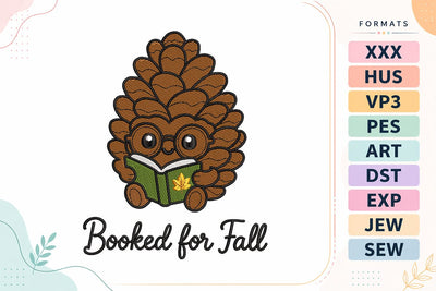 Booked for Fall Embroidery Design Embroidery/Applique DESIGNS sg embroidery 