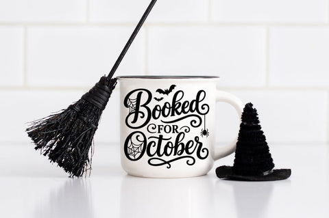 Booked for October SVG, Halloween Book Lover Cut File SVG Pickled Thistle Creative 