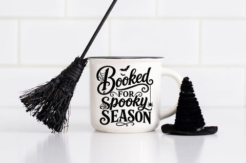 Booked for spooky season book lover svg, halloween SVG SVG Pickled Thistle Creative 
