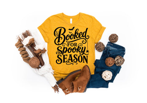 Booked for spooky season book lover svg, halloween SVG SVG Pickled Thistle Creative 