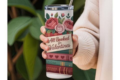 Booked for Valentine's 20oz Tumbler Sublimation DesignSVG 