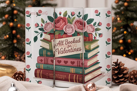 Booked for Valentine's 20oz Tumbler Sublimation DesignSVG 