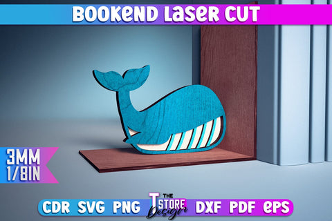 Bookend Laser Cut | Book Laser Cut Design | CNC Files SVG The T Store Design 