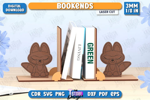 Bookends Laser Cut Bundle | Book Stopper | Books Holder SVG | CNC Files SVG The T Store Design 