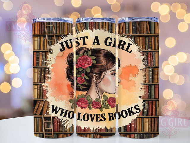 Bookish Reader Quote Tumbler Wrap, Reading Quote Design, Bookworm Tumbler Art, Library Lover Cup, Bookish Girl Pattern, Reader Gift Wrap, Book Club Present Sublimation SvggirlplusArt 