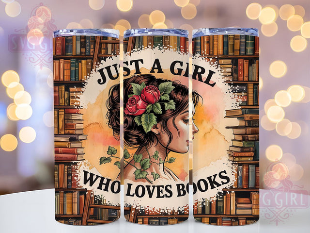 Bookish Reader Quote Tumbler Wrap, Reading Quote Design, Bookworm Tumbler Art, Library Lover Cup, Bookish Girl Pattern, Reader Gift Wrap, Book Club Present Sublimation SvggirlplusArt 