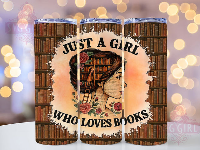 Bookish Reader Quote Tumbler Wrap, Reading Quote Design, Bookworm Tumbler Art, Library Lover Cup, Bookish Girl Pattern, Reader Gift Wrap, Book Club Present Sublimation SvggirlplusArt 
