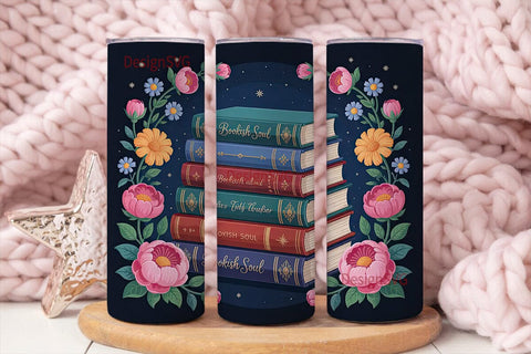 Bookish Soul 20oz Tumbler Wrap Sublimation DesignSVG 
