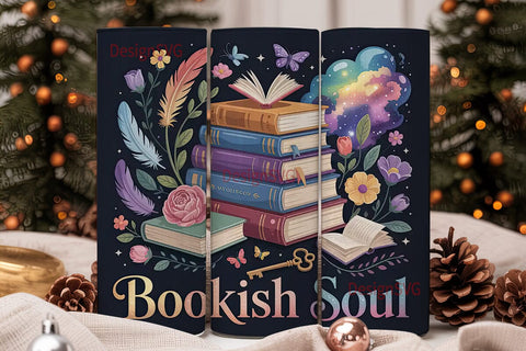 Bookish Soul 20oz Tumbler Wrap Sublimation DesignSVG 
