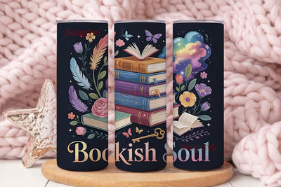 Bookish Soul 20oz Tumbler Wrap Sublimation DesignSVG 