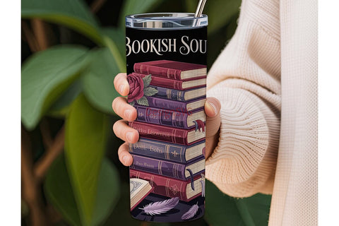 Bookish Soul 20oz Tumbler Wrap Sublimation DesignSVG 
