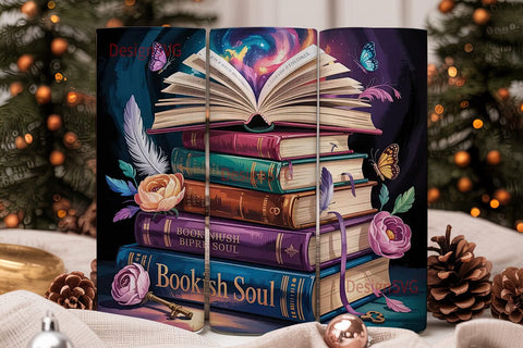 Bookish Soul 20oz Tumbler Wrap Sublimation DesignSVG 