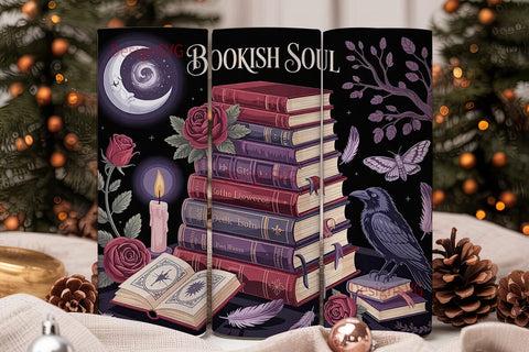 Bookish Soul 20oz Tumbler Wrap Sublimation DesignSVG 