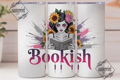 Bookish Woman 20oz Tumbler Wrap Sublimation sassyprint 
