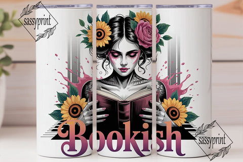Bookish Woman 20oz Tumbler Wrap Sublimation sassyprint 