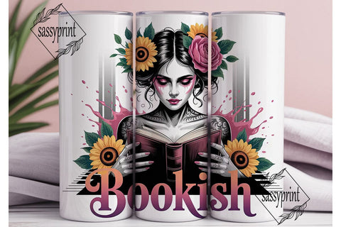 Bookish Woman 20oz Tumbler Wrap Sublimation sassyprint 