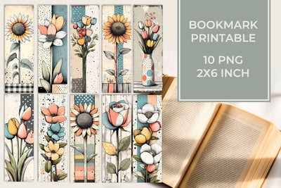 Bookmark, Flowers bookmark Sublimation KMarinaDesign 
