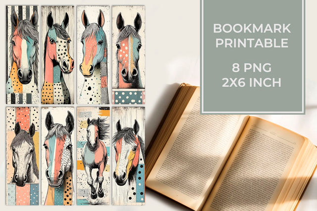 Bookmark, Horse bookmark, Farm bookmark, Western bookmark Sublimation KMarinaDesign 