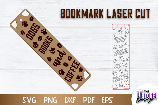 Bookmark Laser Cut | Book Lovers Design | Bookmark Template | CNC File SVG The T Store Design 