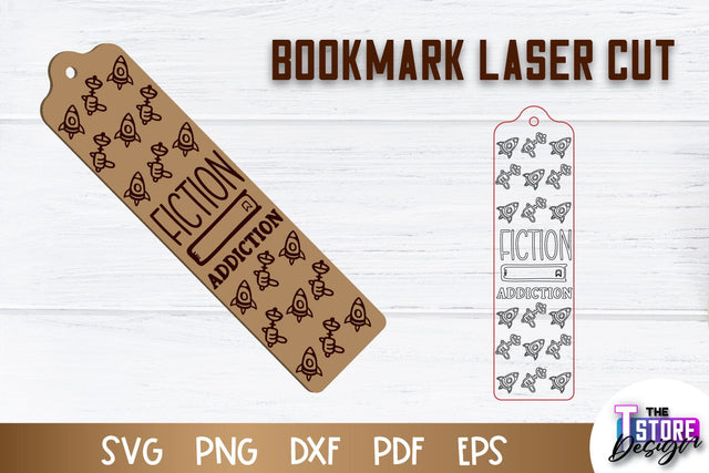 Bookmark Laser Cut | Book Lovers Design | Bookmark Template | CNC File SVG The T Store Design 