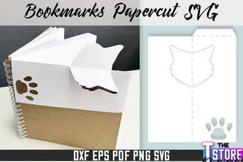 Bookmark Papercut SVG | Corner Bookmark SVG | Book Lover SVG The T Store Design 