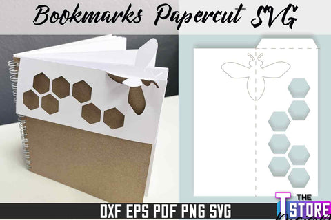 Bookmark Papercut SVG | Corner Bookmark SVG | Book Lover SVG The T Store Design 
