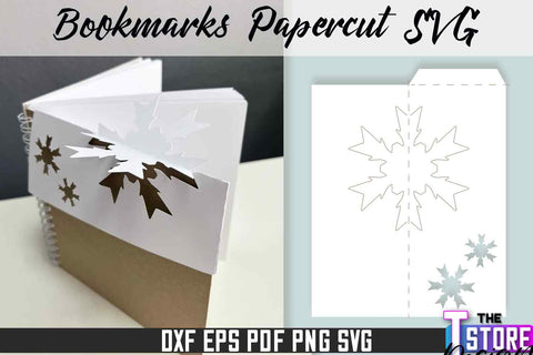 Bookmark Papercut SVG | Corner Bookmark SVG | Book Lover SVG The T Store Design 
