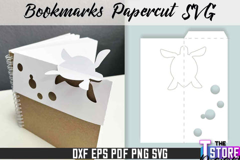 Bookmark Papercut SVG | Corner Bookmark SVG | Book Lover SVG The T Store Design 