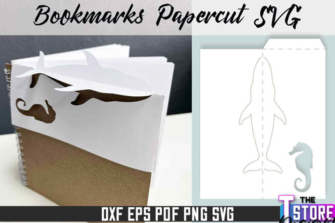 Bookmark Papercut SVG | Corner Bookmark SVG | Book Lover SVG The T Store Design 