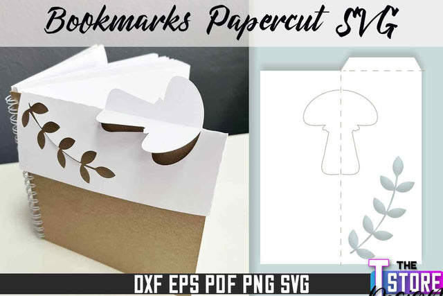 Bookmark Papercut SVG | Corner Bookmark SVG | Book Lover SVG The T Store Design 
